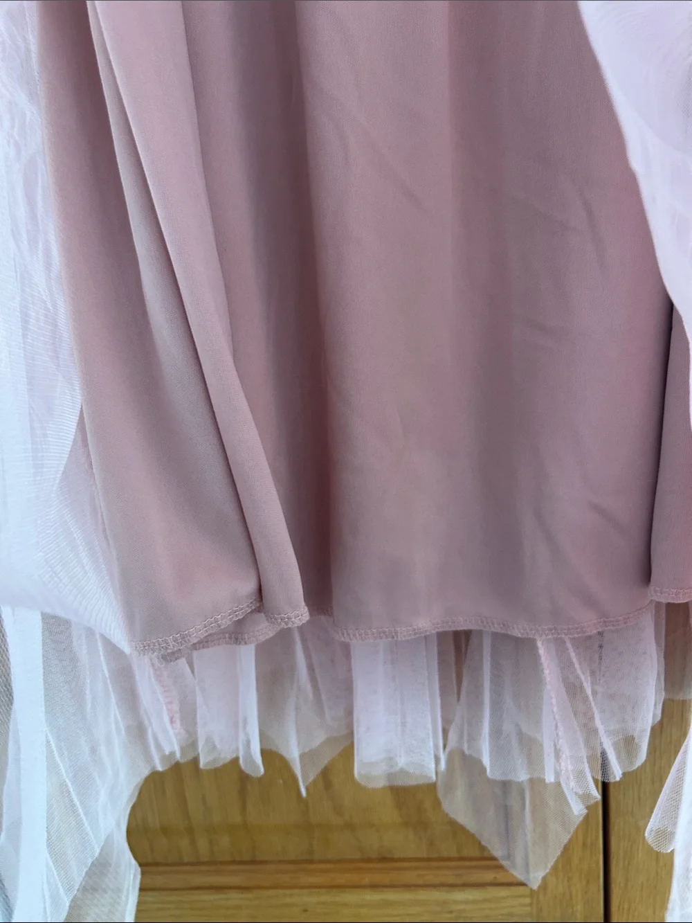 Layered Midi Tulle Skirt in Blush Pink